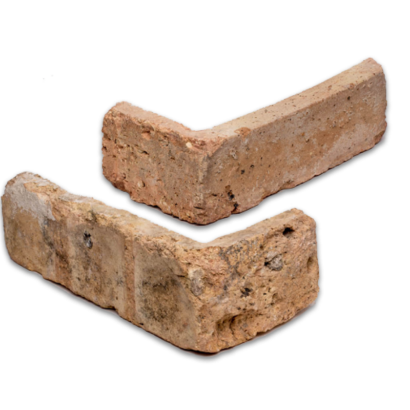 Two precise thin brick corners from North Chicago Bricks, showcasing modern masonry solutions.